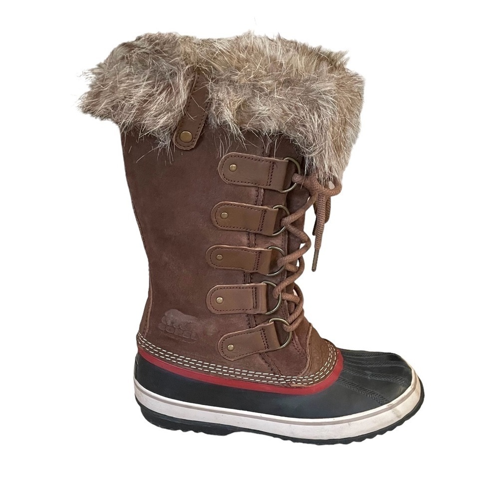 SOREL Women’s Joan of Arctic Leather Waterproof Winter Snow Boot Brown 9